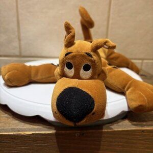 Vintage Scooby Doo Bean Bag Plush 10” Laying 1999 / 2000 Cartoon Network